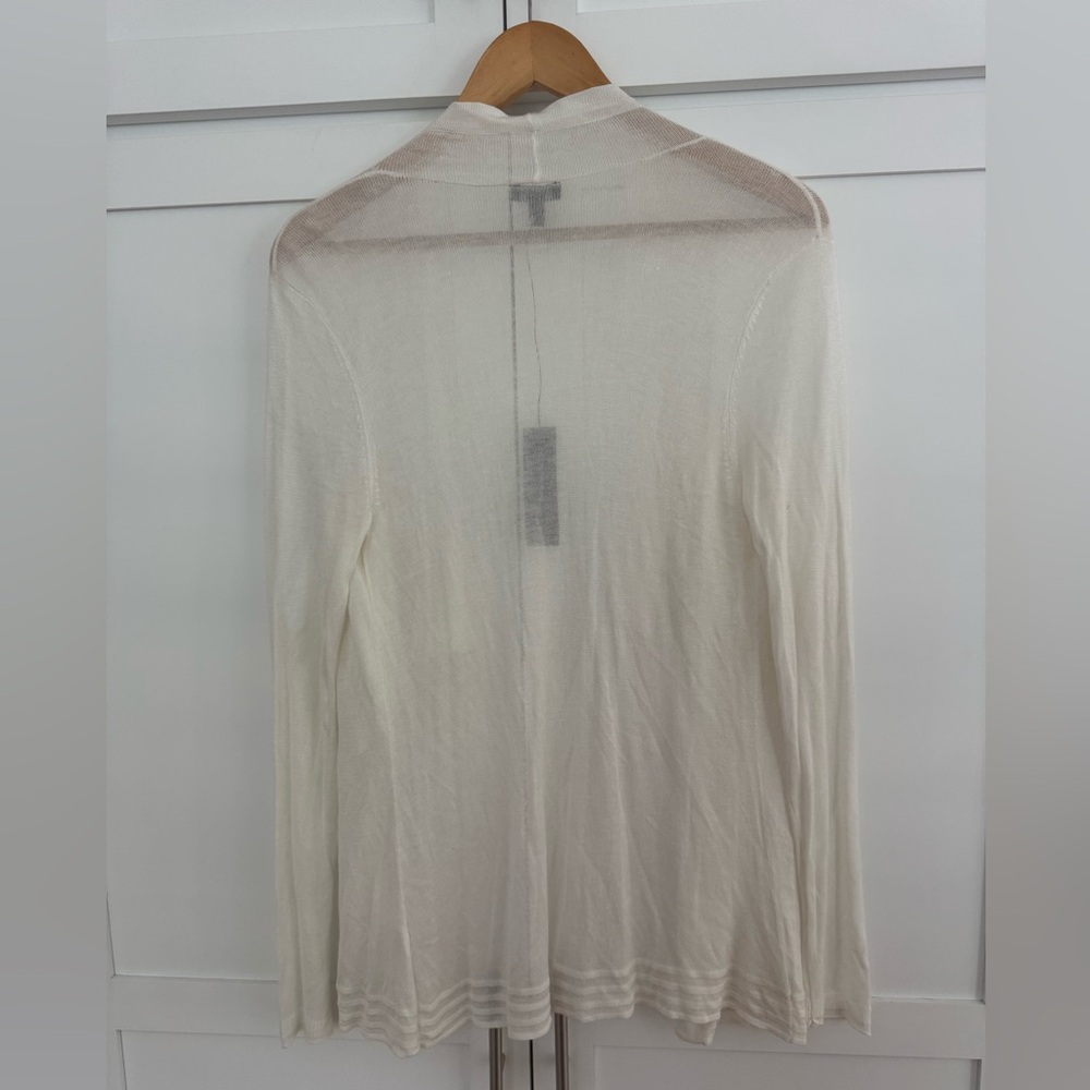NWT Talbots White Women's open Cardigan Size MP - Picture 3 of 6